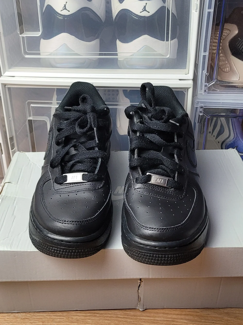Big Kid's Nike Air Force 1 LE Black/Black (GS) (DH2920 001) - 5.5y